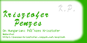 krisztofer penzes business card